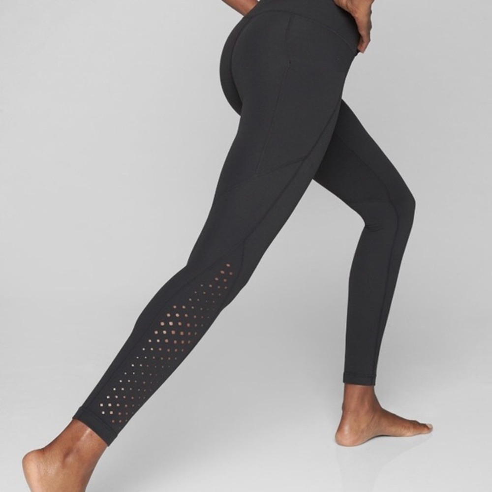 ATHLETA Laser cut Salutation tight